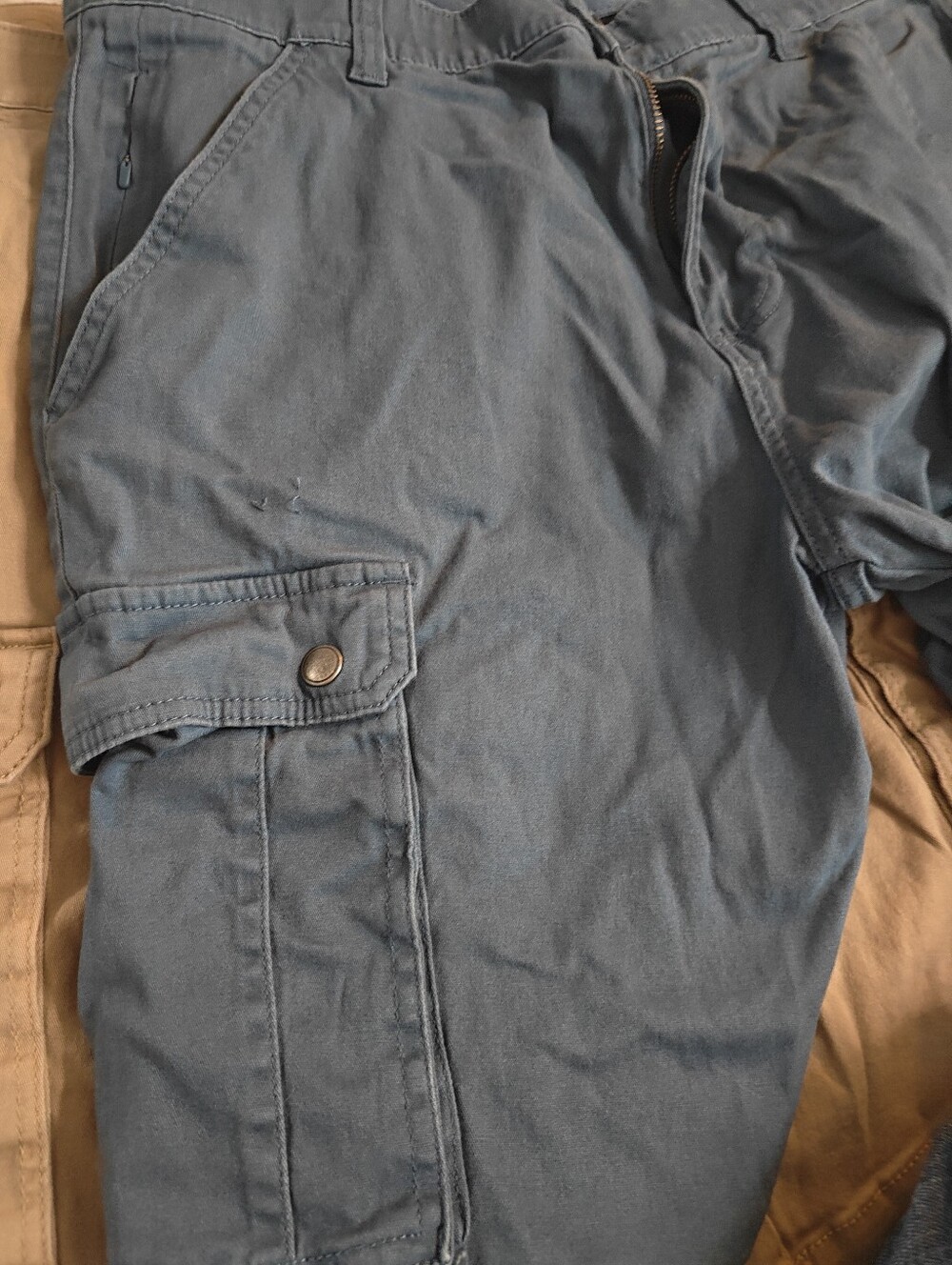 (Bundle Of 6) Men's Cargo Shorts - Olive Camo, Tan, Blue, Light Brown Size 34 - Picture 8 of 9